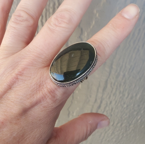 New Nephrite Jade 925 Silver Ring. - Picture 8 of 16